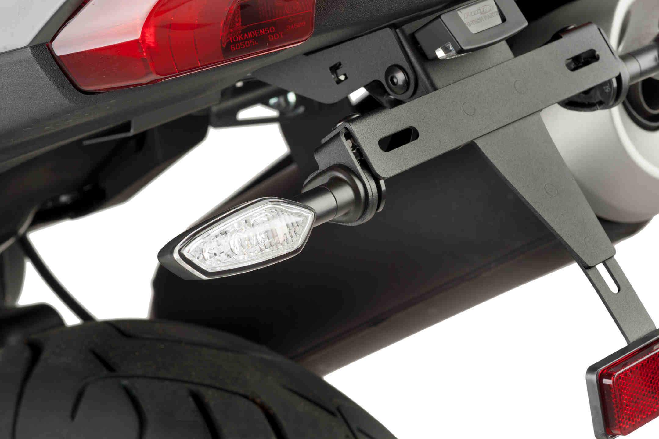 Puig Original Indicator Supports | Black | Honda CB 1000 R 2018>Current-M1945N-Lights-Pyramid Motorcycle Accessories