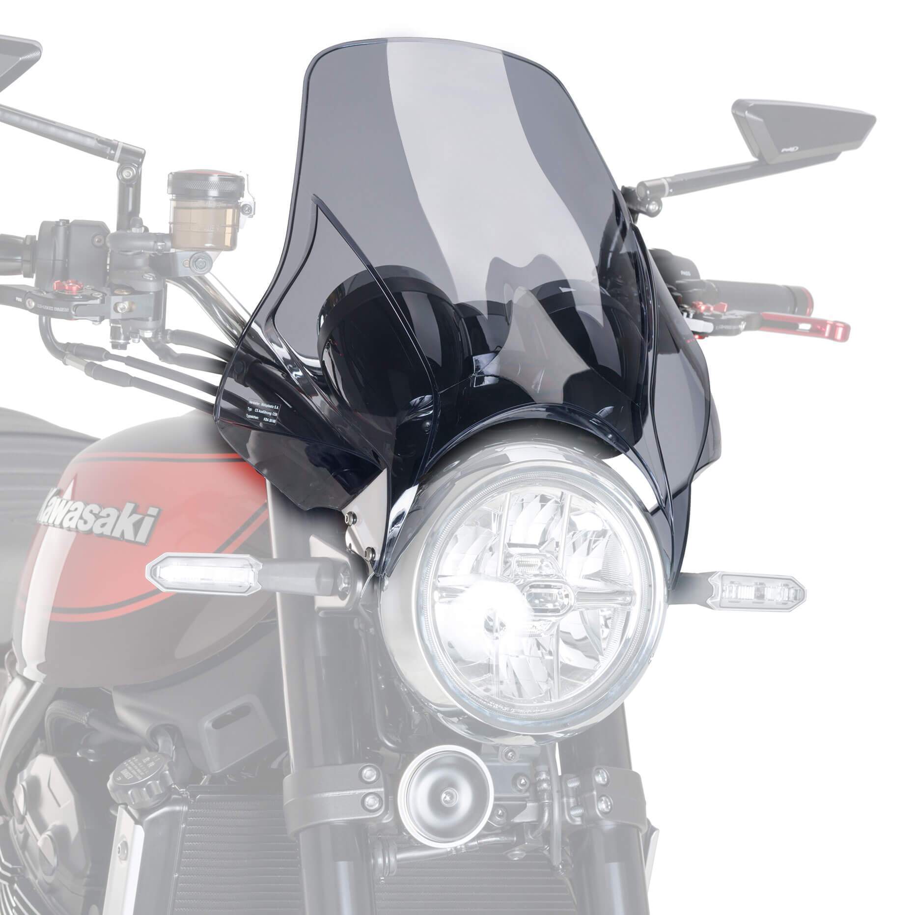 Puig Plus Screen | Light Smoke | Kawasaki ER-5 1997>2006-Screens-Pyramid Motorcycle Accessories