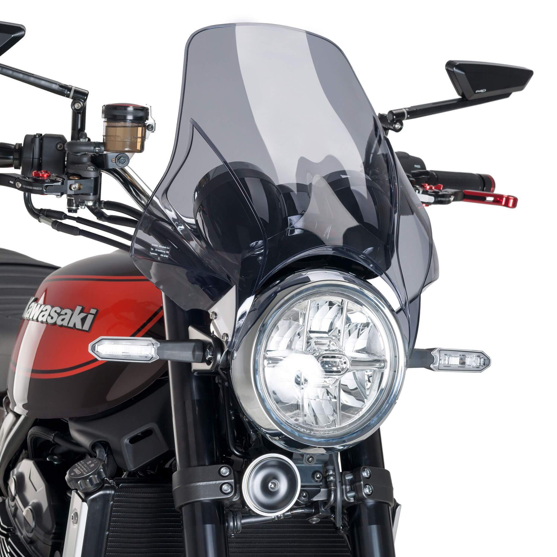 Puig Plus Screen | Light Smoke | Kawasaki Zephyr 1100 1992>1997-M4620H-Screens-Pyramid Motorcycle Accessories