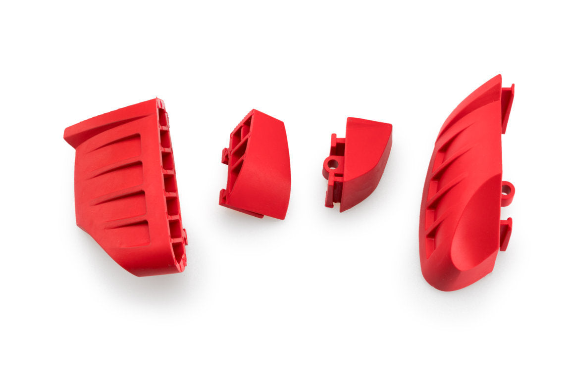 Puig Pro 2.0 Frame Sliders Spares | Red | Pair of Rubber Caps-Crash Protection-Pyramid Motorcycle Accessories