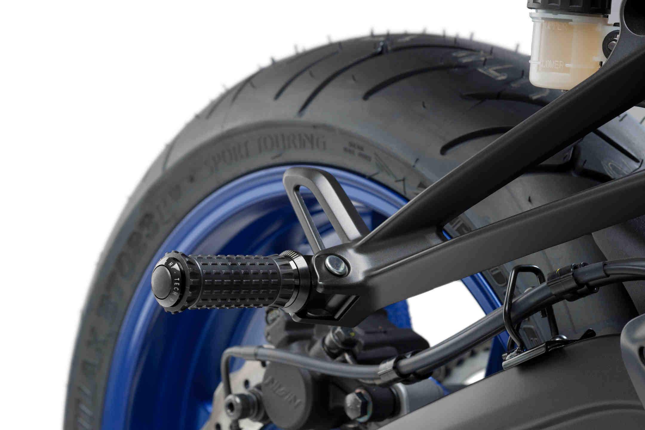 Puig R-Fighter S Footpegs | Black with Removable Black Rubber Grip -  Shop name