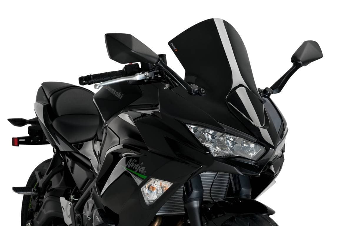 Puig R-Racer Screen | Black (Opaque) | Kawasaki Ninja 650 2020>Current-Screens-Pyramid Motorcycle Accessories