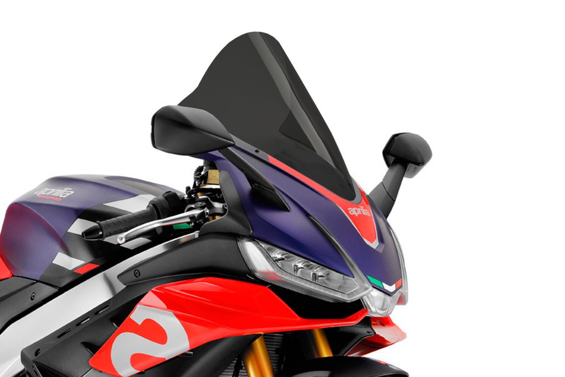 Puig R-Racer Screen | Dark Smoke | Aprilia RSV4 Factory 2021>Current -   Pyramid Motorcycle Accessories