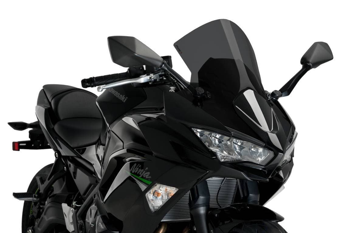 Puig R-Racer Screen | Dark Smoke | Kawasaki Ninja 650 2020>Current-M3880F-Screens-Pyramid Motorcycle Accessories
