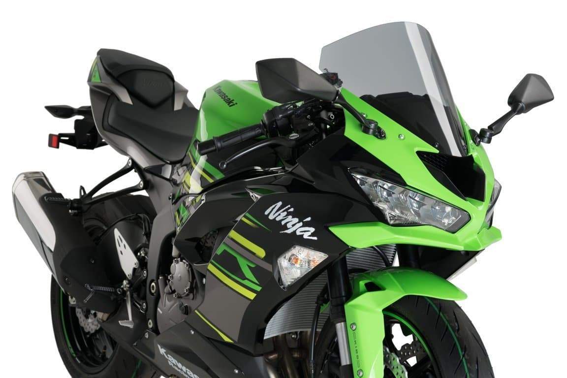 Puig R-Racer Screen | Light Smoke | Kawasaki ZX6-R 636 2019>Current-M3629H-Screens-Pyramid Motorcycle Accessories