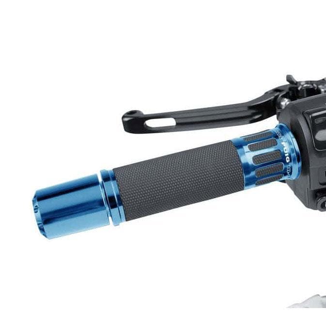 Puig Racing Grips 123mm Length | Black with Blue Trim -  Shop name