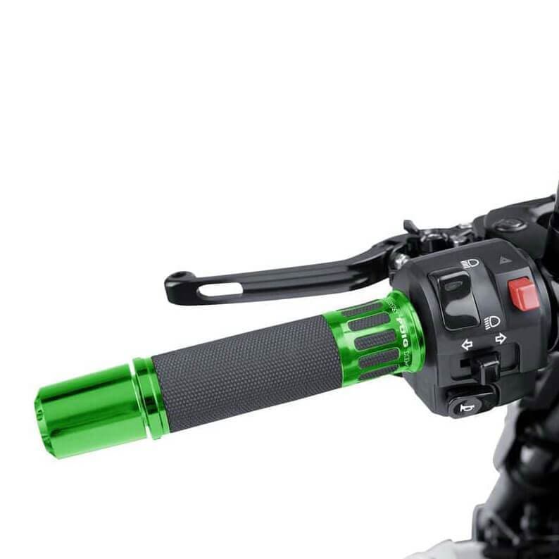 Puig Racing Grips 123mm Length | Black with Green Trim -  Shop name