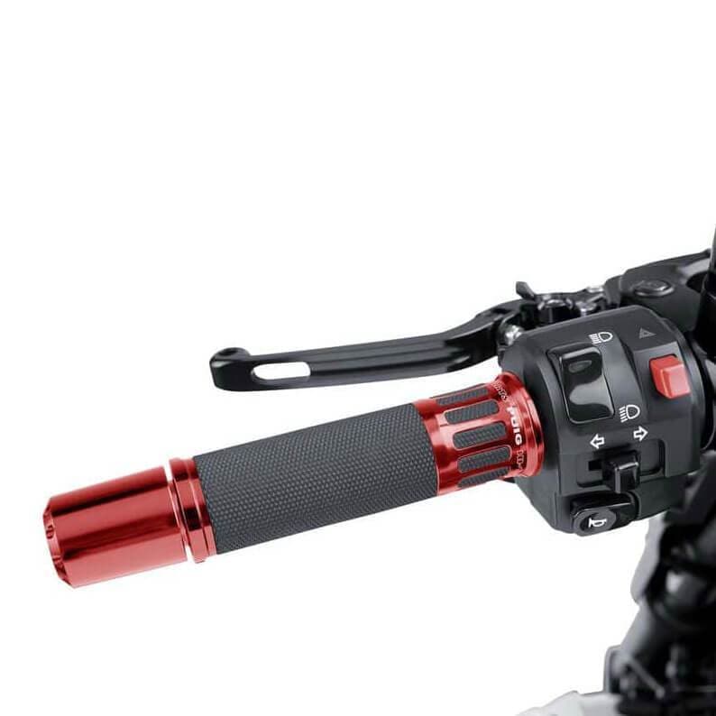 Puig Racing Grips 123mm Length | Black with Red Trim -  Shop name