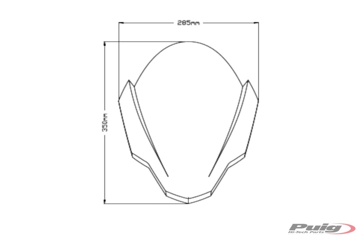 Puig Racing Screen | Black (Opaque) | Aprilia Tuono 660 2021>Current-M20794N-Screens-Pyramid Motorcycle Accessories