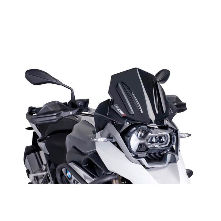 Puig Racing Screen | Black (Opaque) | BMW R1200 GS 2013>2018-M6487N-Screens-Pyramid Motorcycle Accessories
