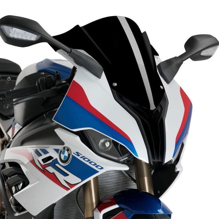 Puig Racing Screen | Black (Opaque) | BMW S1000 RR 2019>Current-M3571N-Screens-Pyramid Motorcycle Accessories
