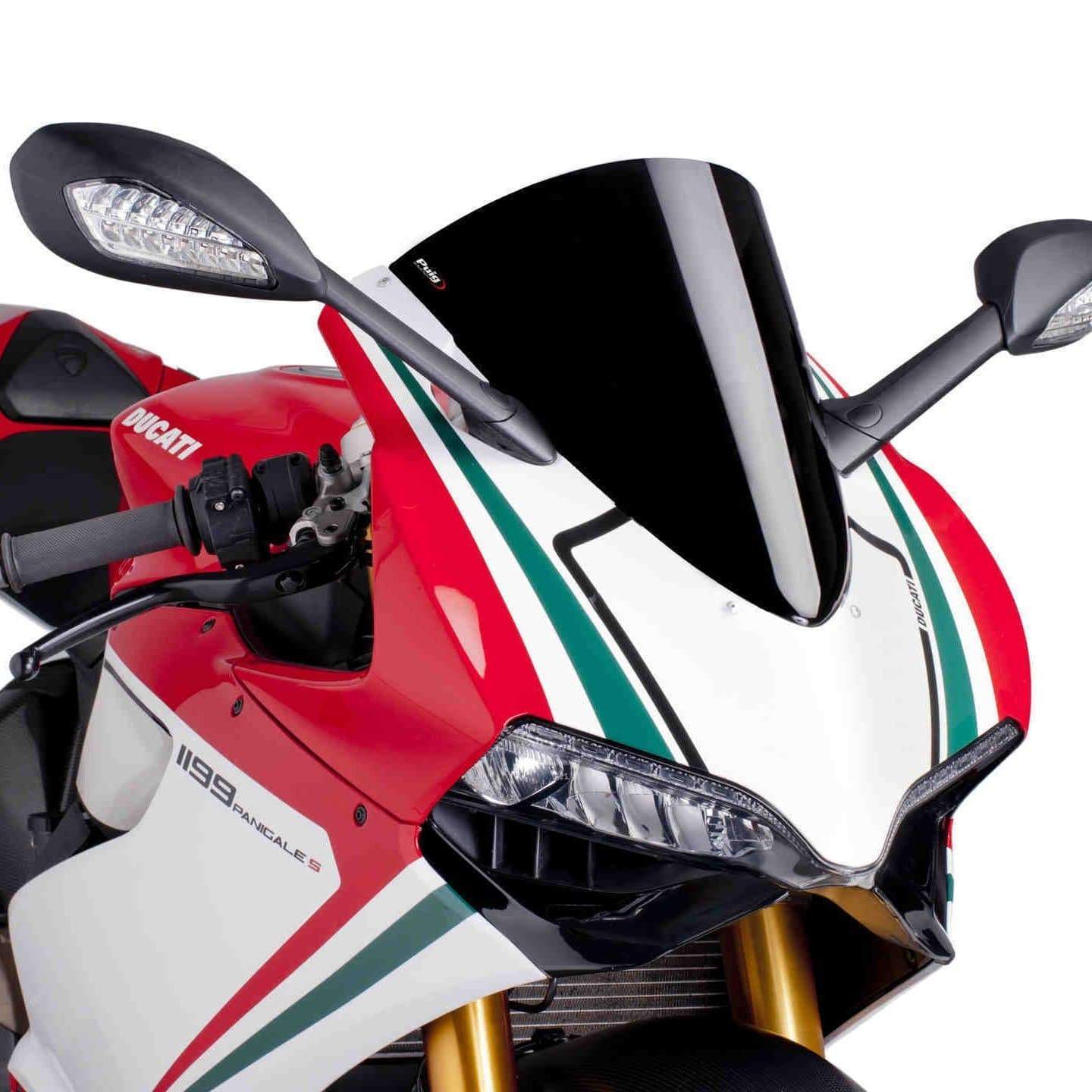 Puig Racing Screen | Black (Opaque) | Ducati 1199 Superleggera 2014>2014-M5990N-Screens-Pyramid Motorcycle Accessories