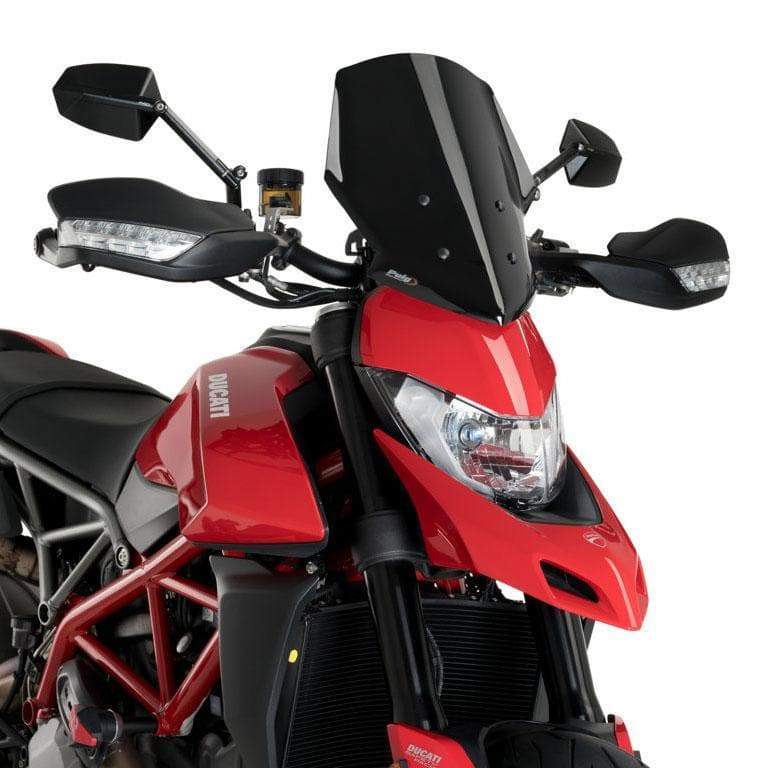 Puig Racing Screen | Black (Opaque) | Ducati Hypermotard 950 2019>Current-Screens-Pyramid Motorcycle Accessories