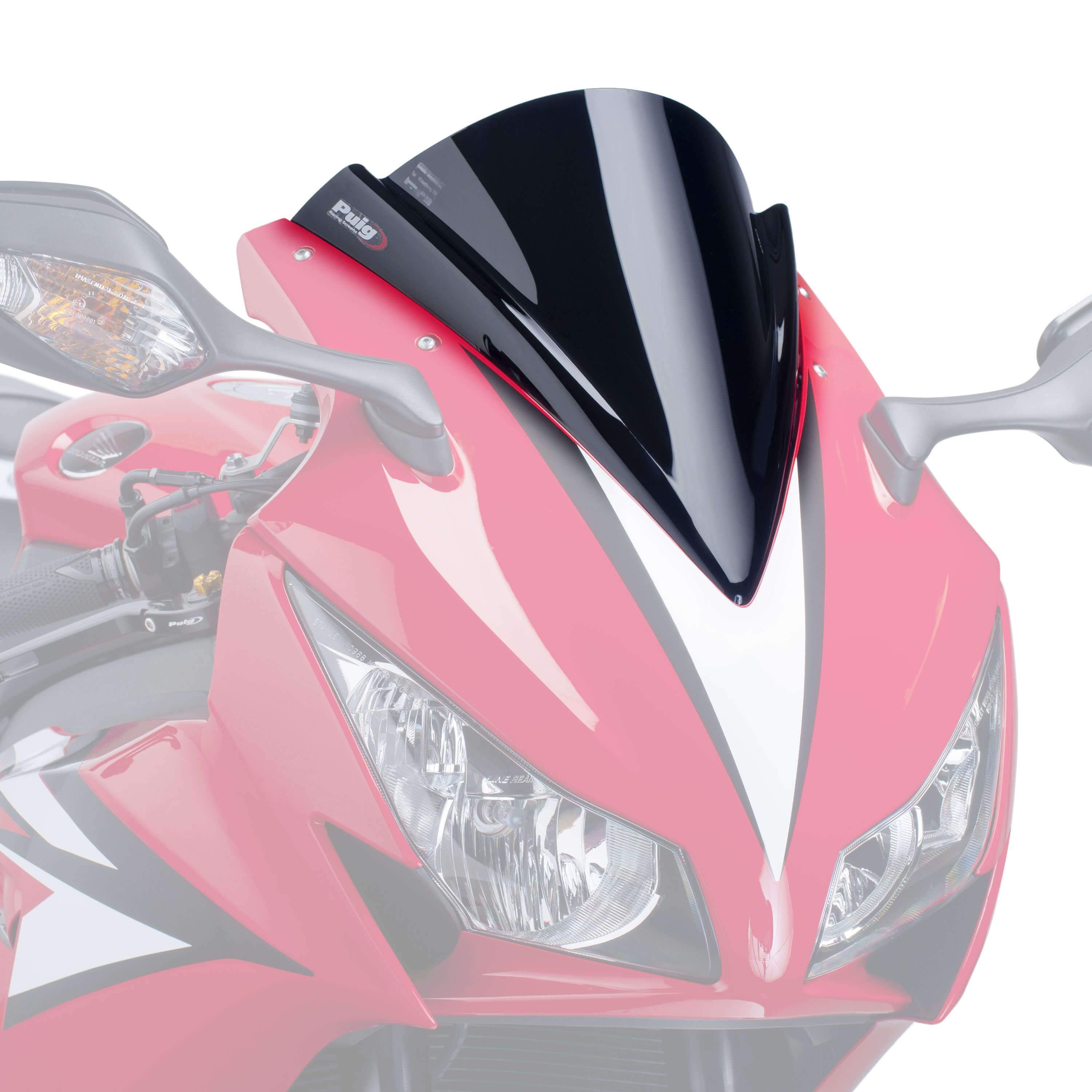 Puig Racing Screen | Black (Opaque) | Honda CBR 1000 RR 2012>2016-Screens-Pyramid Motorcycle Accessories