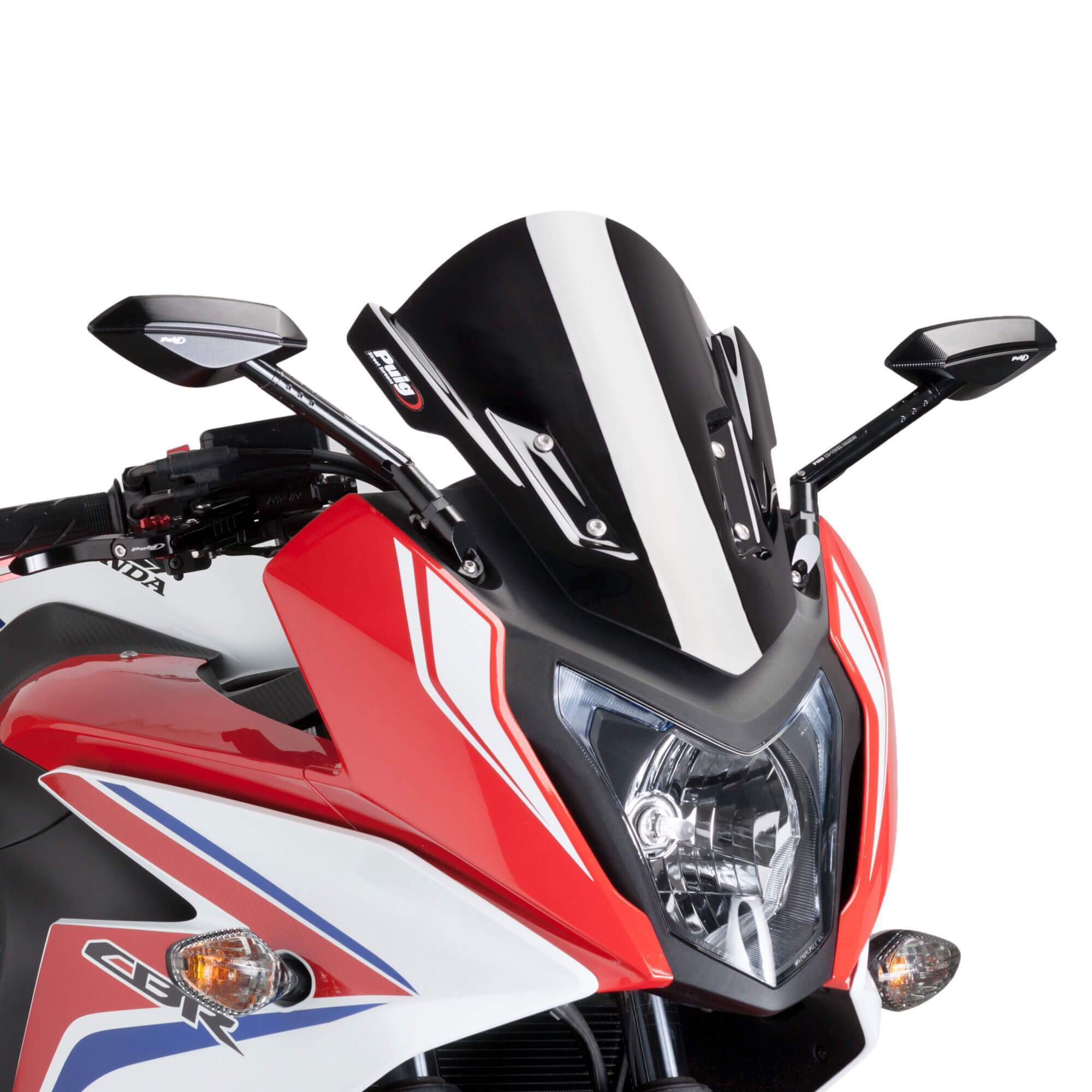 Puig Racing Screen | Black (Opaque) | Honda CBR 650 F 2014>Current -  Shop name