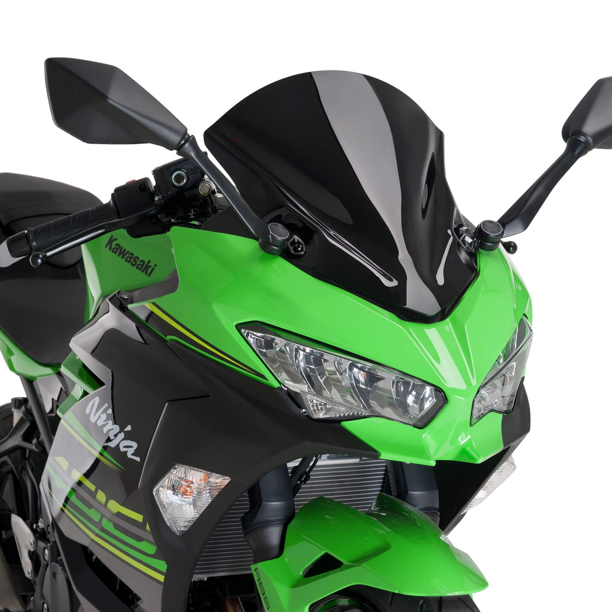 Puig Racing Screen | Black (Opaque) | Kawasaki Ninja 400 2018>Current -  Shop name