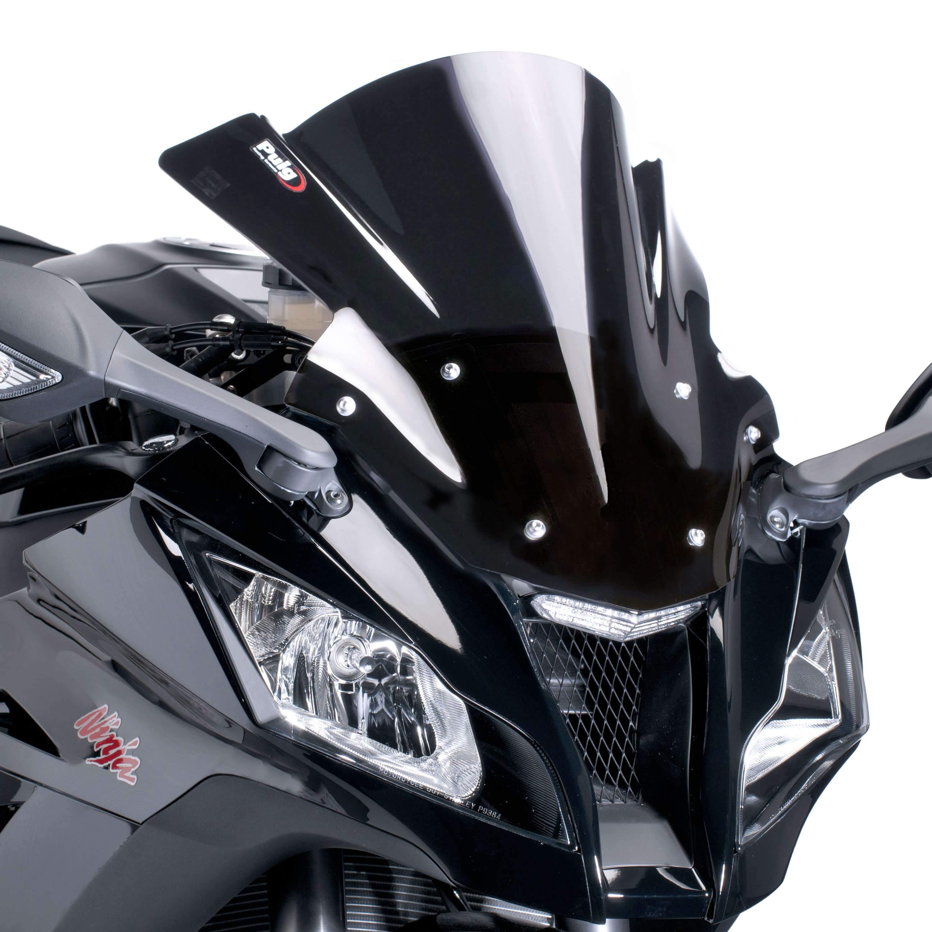 Puig Racing Screen | Black (Opaque) | Kawasaki ZX10-R 2011>2015-M5603N-Screens-Pyramid Motorcycle Accessories