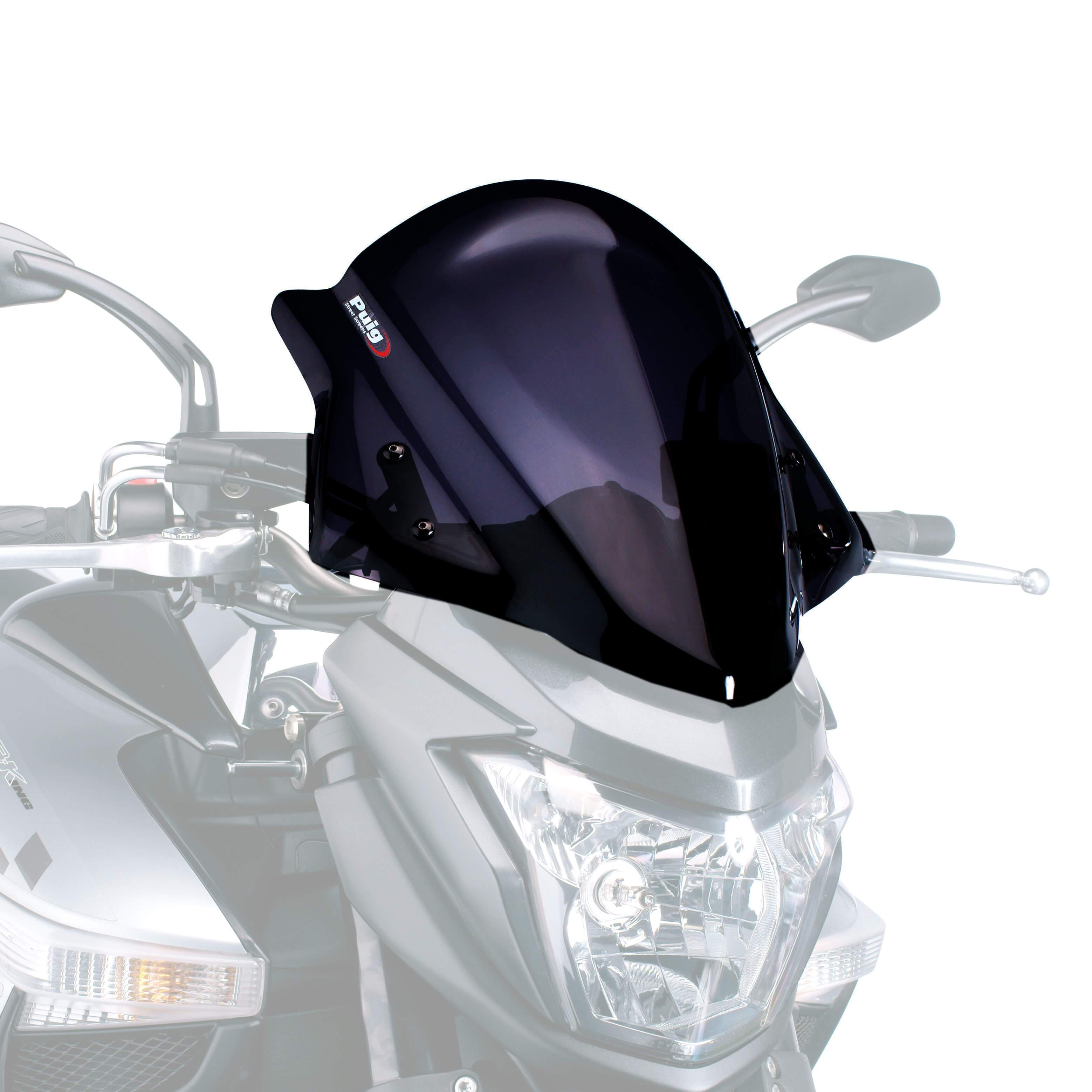 Puig Racing Screen | Black (Opaque) | Suzuki B-King 2008>2011-Screens-Pyramid Motorcycle Accessories