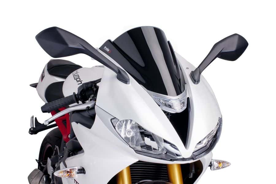 Puig Racing Screen | Black (Opaque) | Triumph Daytona 675 2013>2017-Screens-Pyramid Motorcycle Accessories