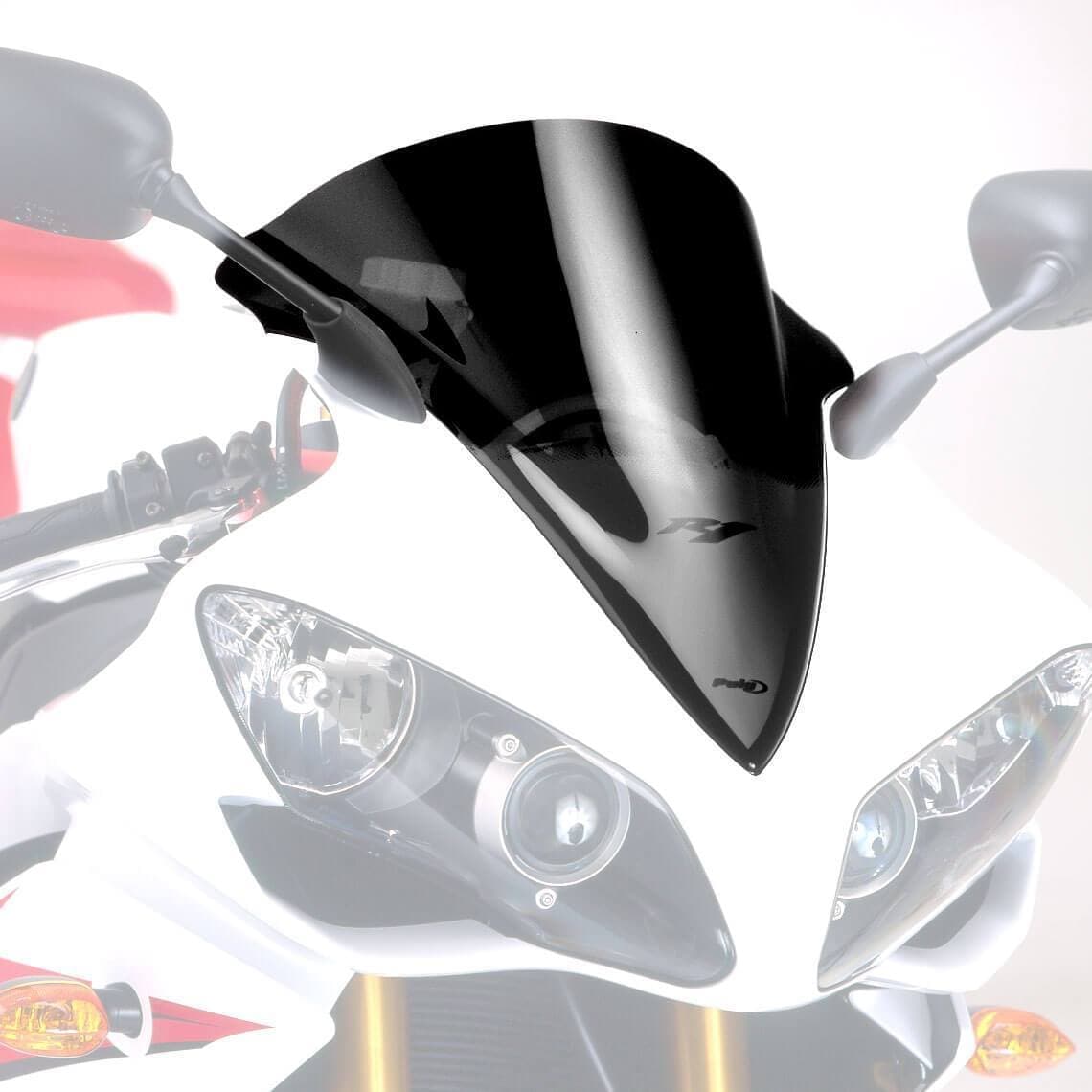 Puig Racing Screen | Black (Opaque) | Yamaha YZF-R1 2007>2008