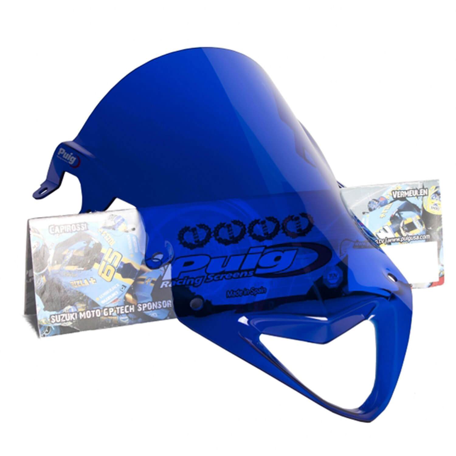 Puig Racing Screen | Blue | BMW S1000 RR 2009>2014-M5205A-Screens-Pyramid Motorcycle Accessories