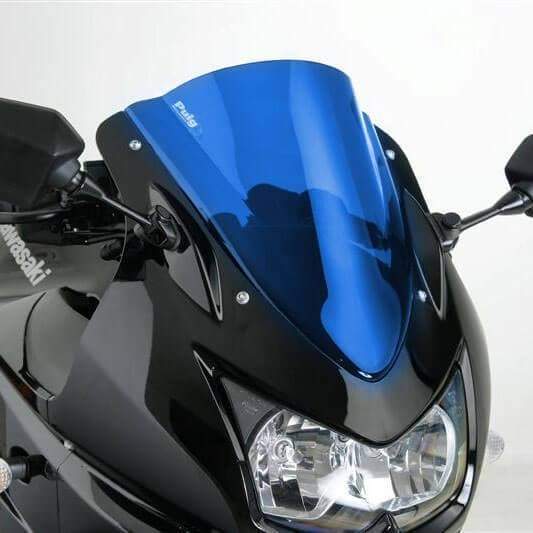 Puig Racing Screen | Blue | Kawasaki Ninja 250 R 2008>2012-M4626A-Screens-Pyramid Motorcycle Accessories