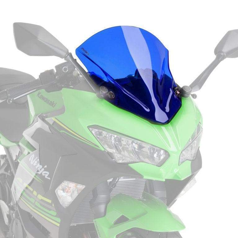 Puig Racing Screen | Blue | Kawasaki Ninja 400 2018>Current -  Shop name