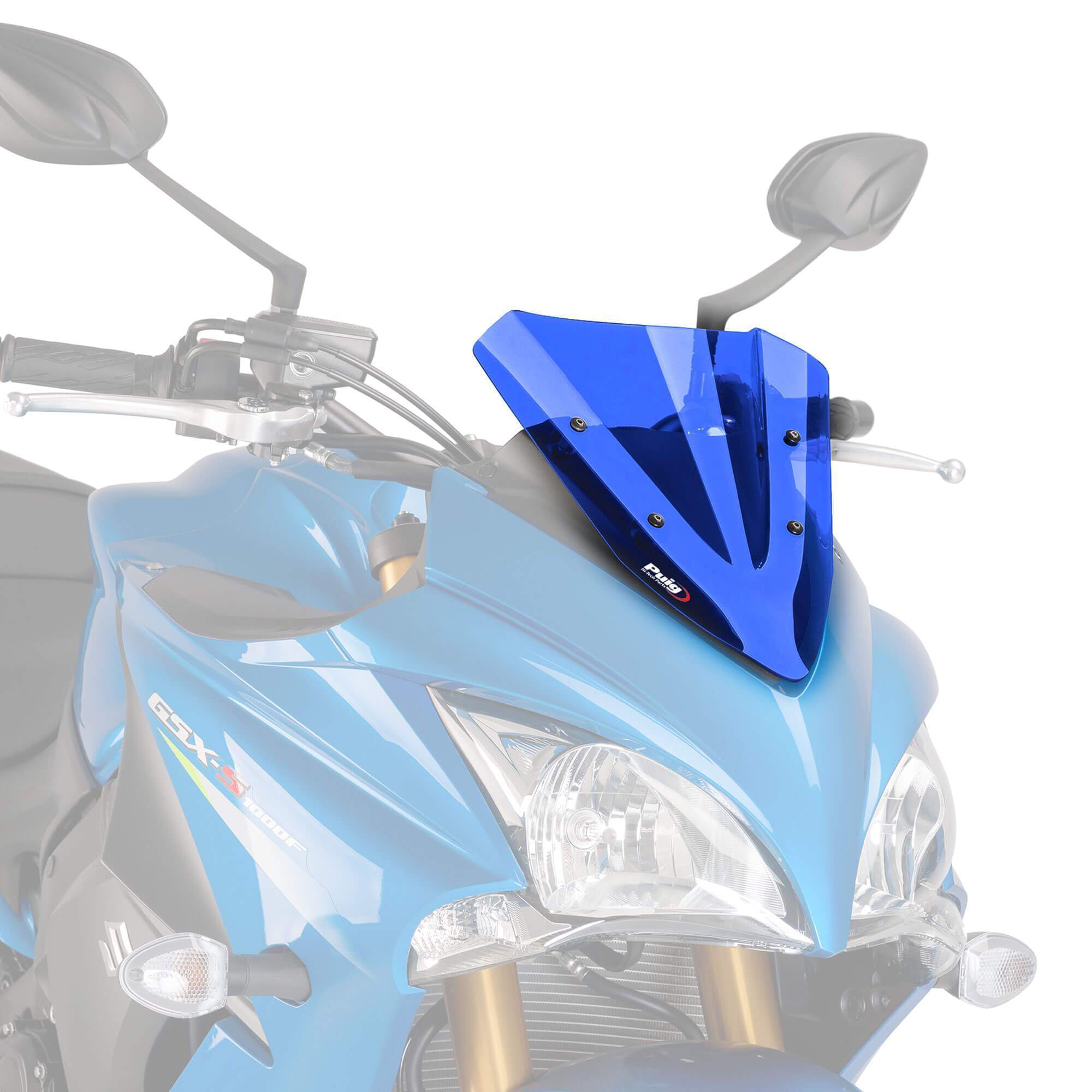 Puig Racing Screen | Blue | Suzuki GSX-S 1000 FA 2015>Current-M7639A-Screens-Pyramid Motorcycle Accessories