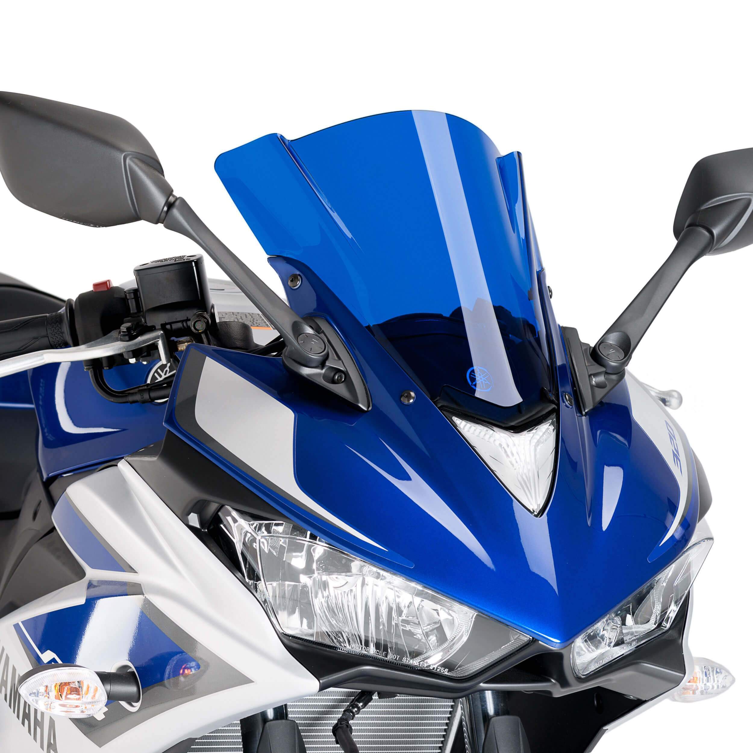 Puig Racing Screen | Blue | Yamaha YZF-R3 2015>2018 -  Shop name