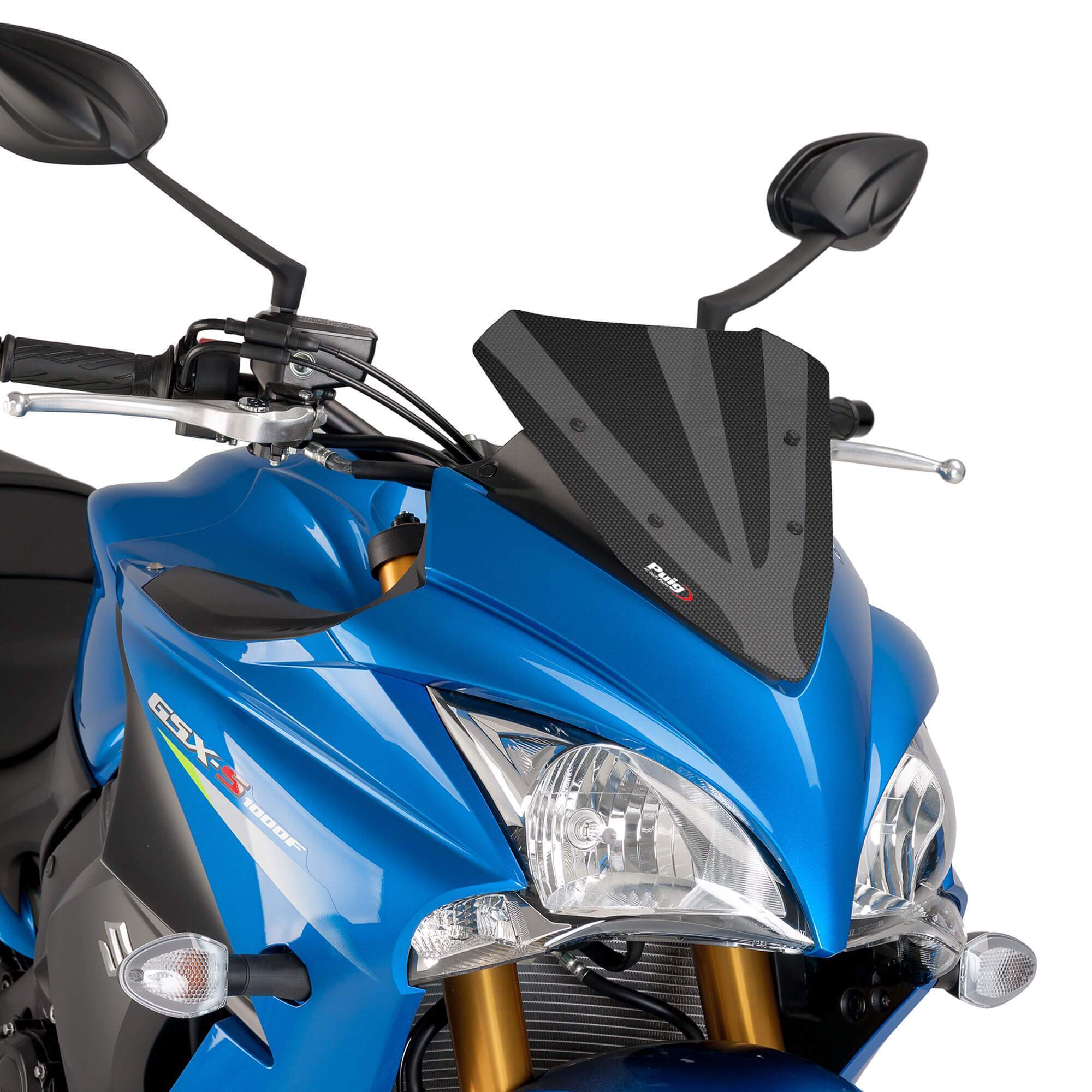 Puig Racing Screen | Carbon Look | Suzuki GSX-S 1000 FA 2015>Current-M7639C-Screens-Pyramid Motorcycle Accessories