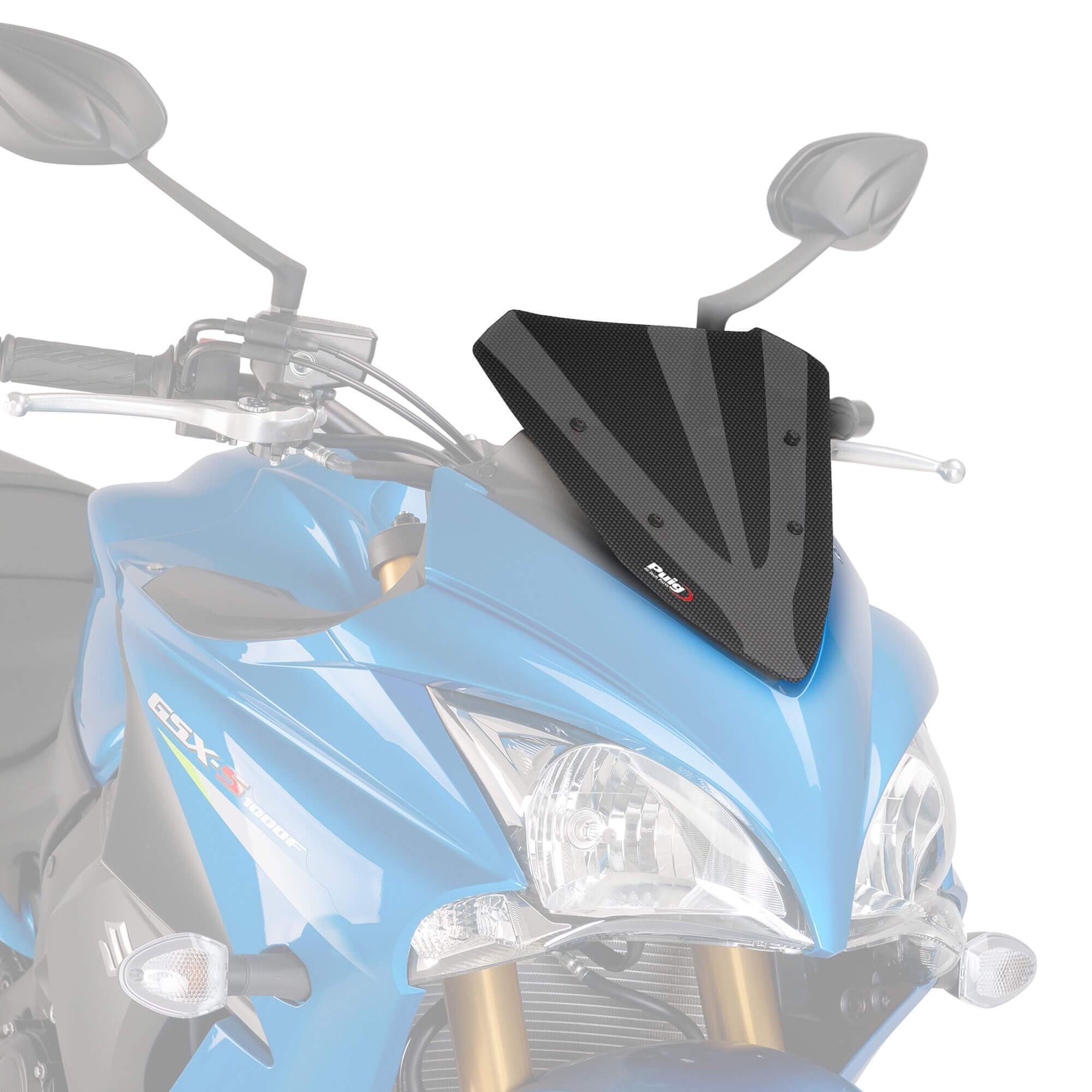 Puig Racing Screen | Carbon Look | Suzuki GSX-S 1000 FA 2015>Current-M7639C-Screens-Pyramid Motorcycle Accessories