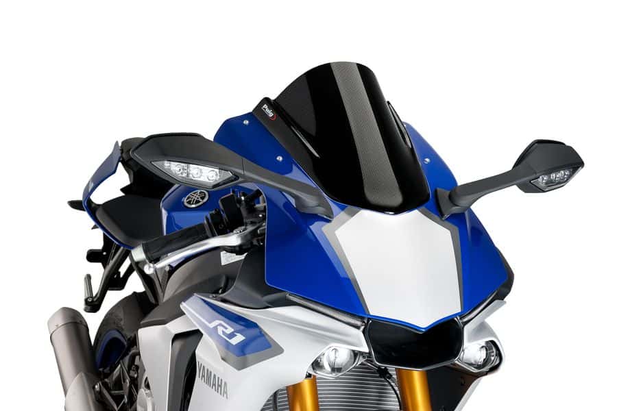 Puig Racing Screen | Carbon Look | Yamaha YZF-R1 2015>2019-Screens-Pyramid Motorcycle Accessories