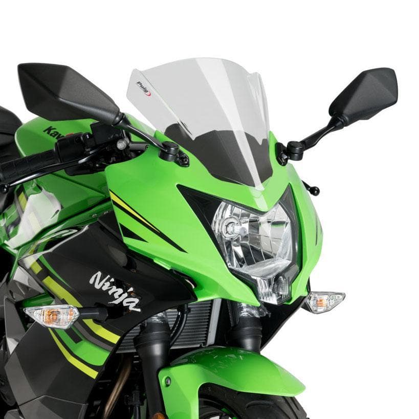 Puig Racing Screen | Clear | Kawasaki Ninja 125 2019>Current-M3539W-Screens-Pyramid Motorcycle Accessories