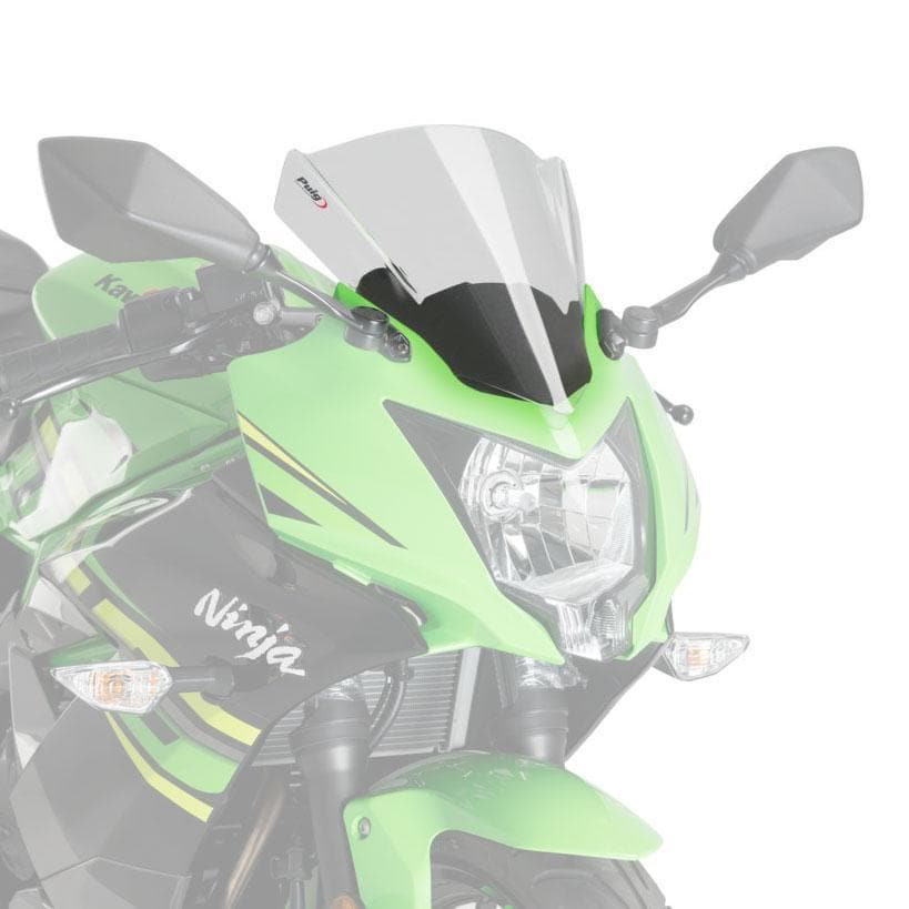 Puig Racing Screen | Clear | Kawasaki Ninja 125 2019>Current-M3539W-Screens-Pyramid Motorcycle Accessories