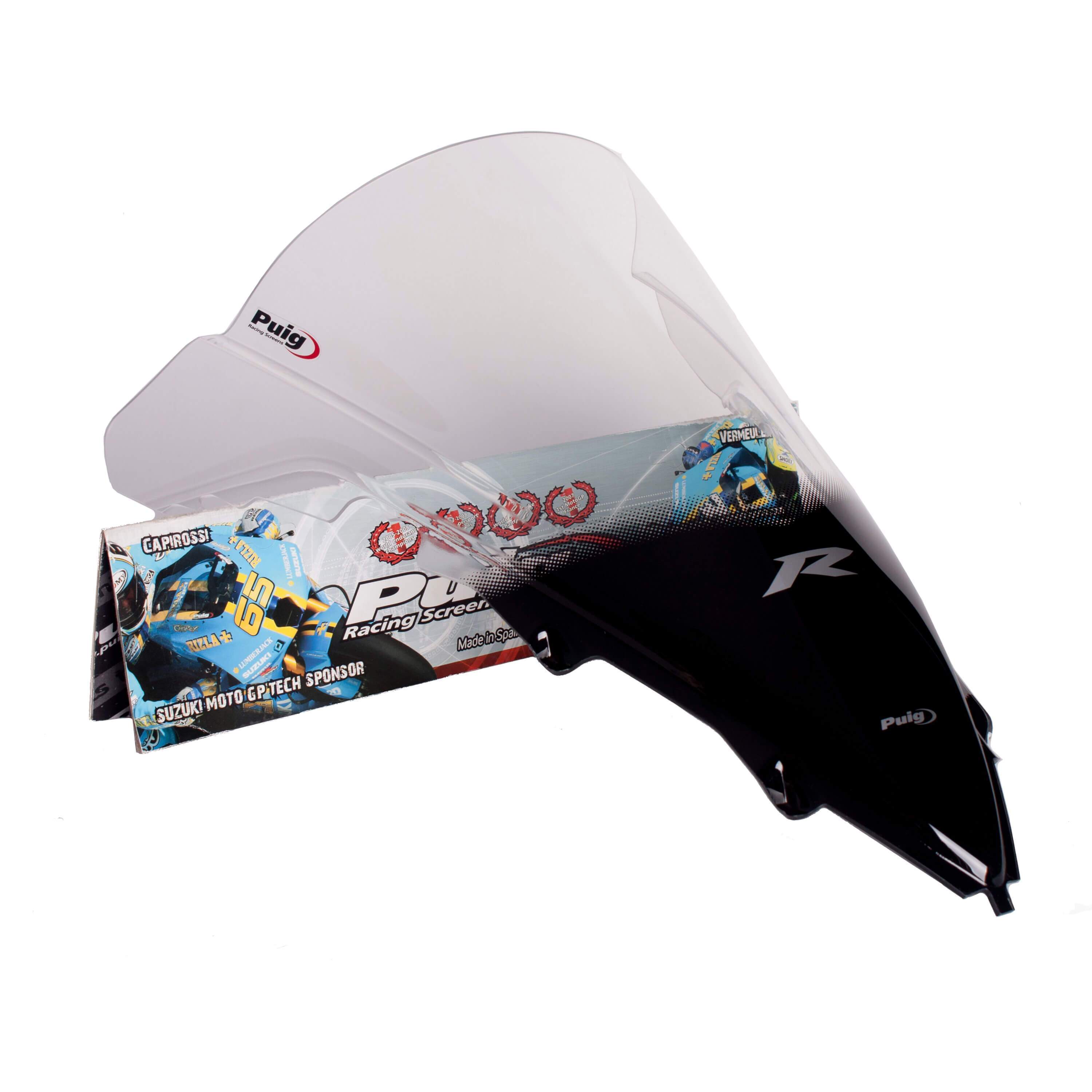 Puig Racing Screen | Clear | Yamaha YZF-R1 2009>2014-Screens-Pyramid Motorcycle Accessories