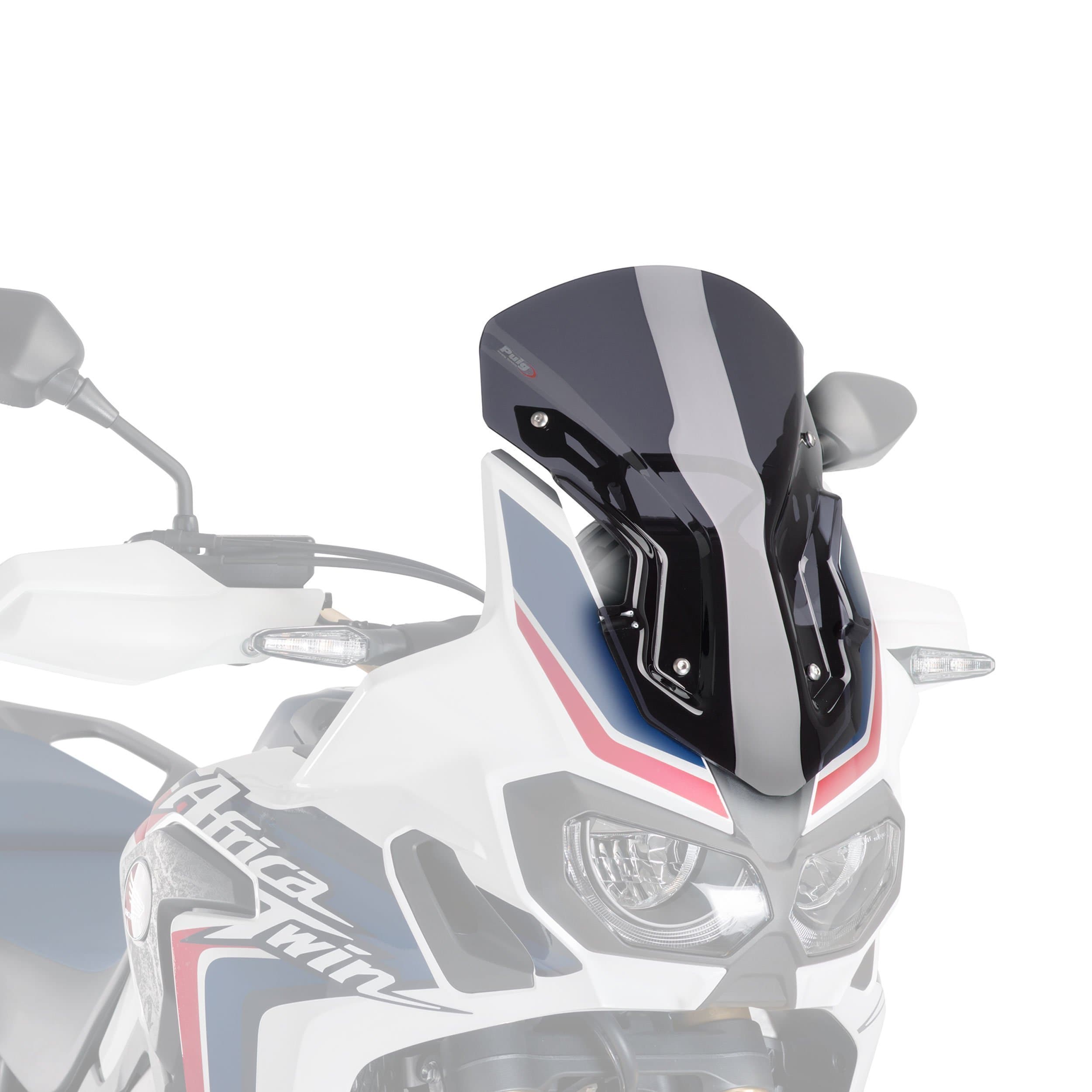 Puig Racing Screen | Dark Smoke | Honda CRF 1000 L Africa Twin Adventure Sports 2018>2019-M8904F-Screens-Pyramid Motorcycle Accessories