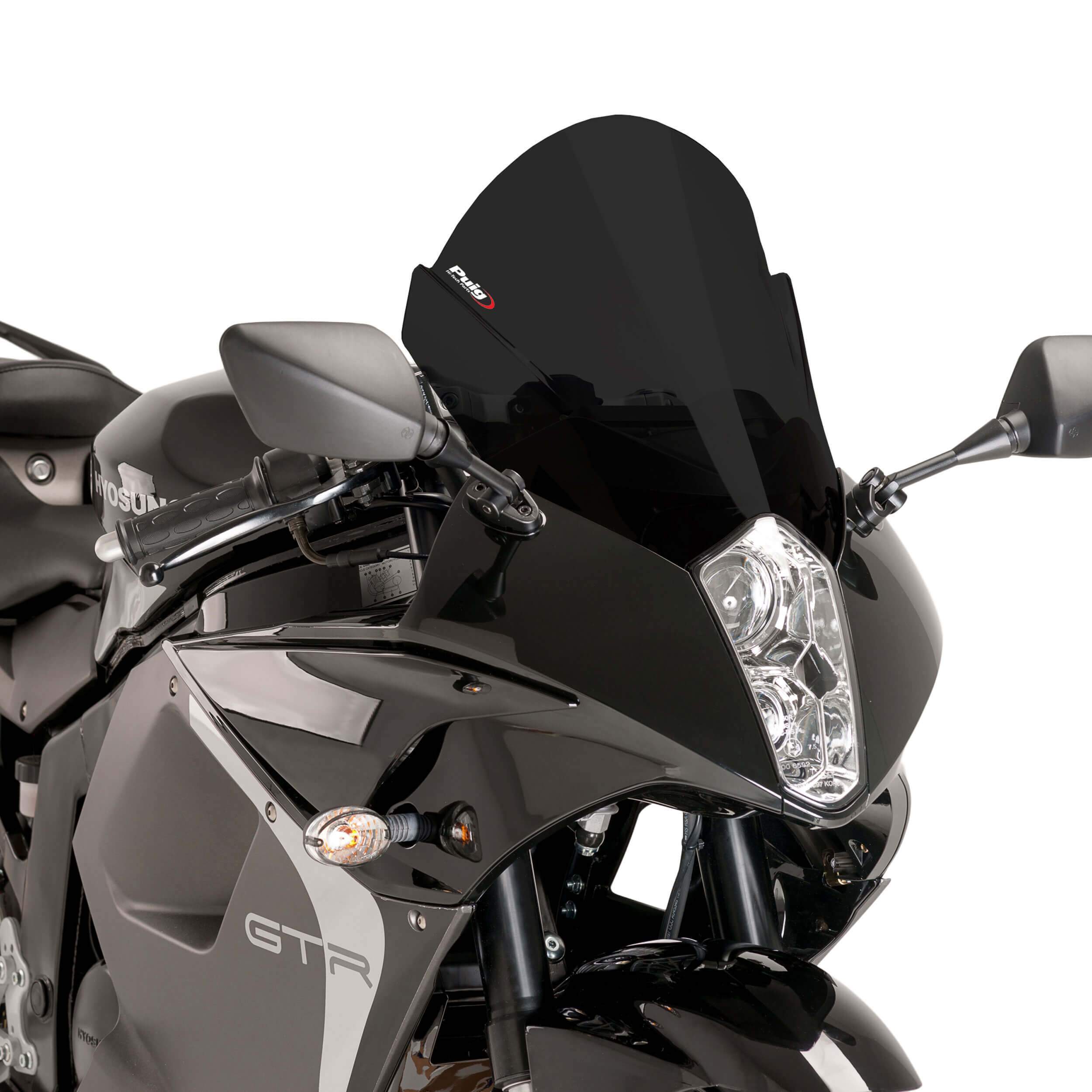 Puig Racing Screen | Dark Smoke | Hyosung GT 650 iR 2013>Current-M6716F-Screens-Pyramid Motorcycle Accessories
