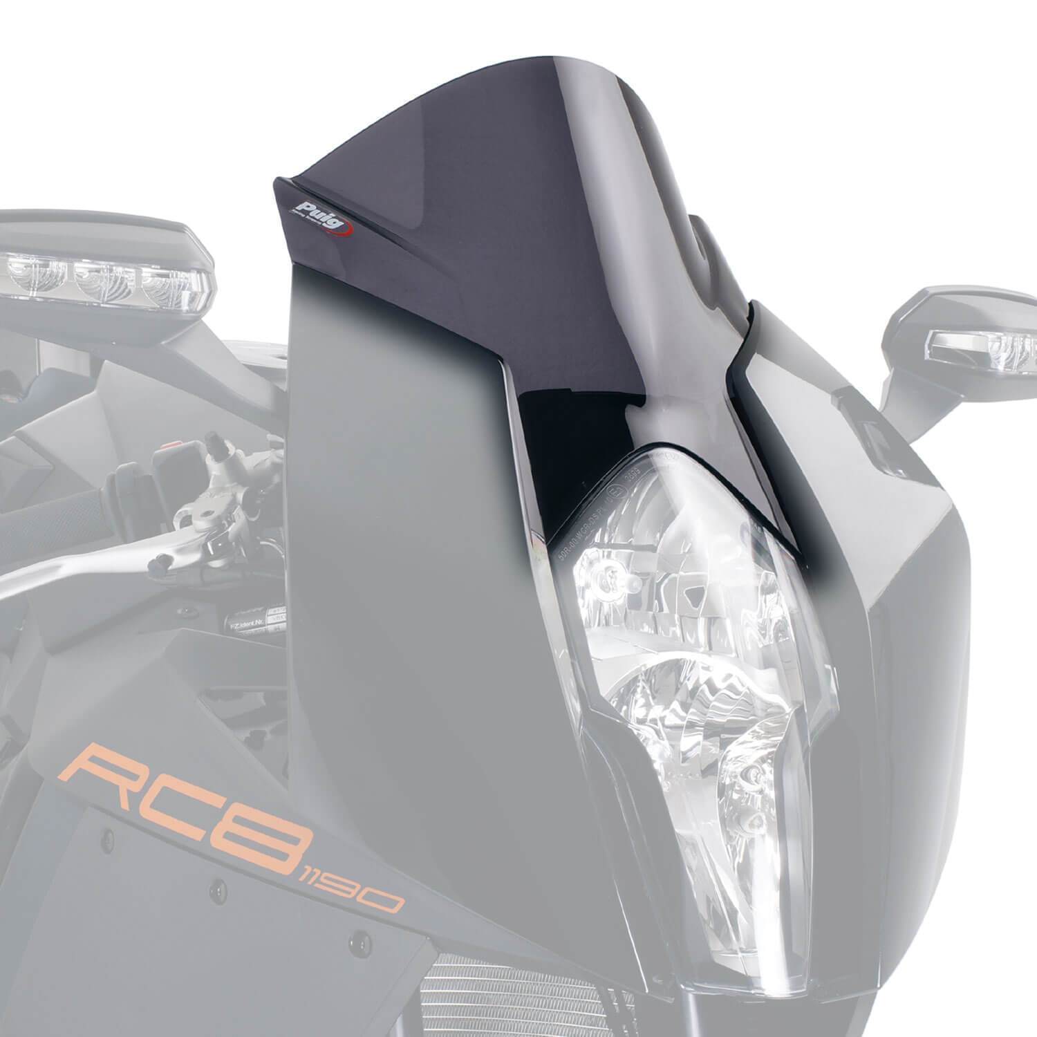 Puig Racing Screen | Dark Smoke | KTM 1190 RC8/R 2008>2015-M4944F-Screens-Pyramid Motorcycle Accessories
