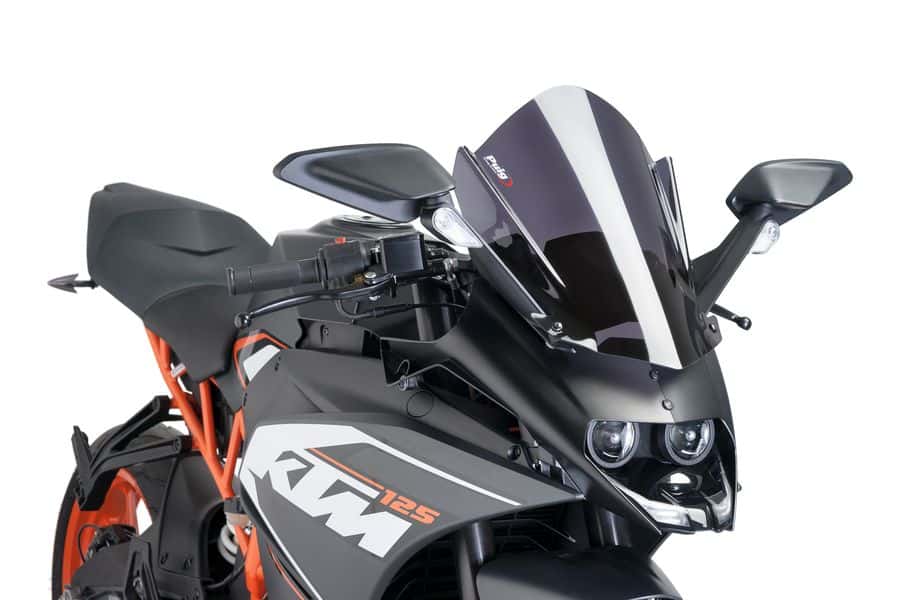 Puig Racing Screen | Dark Smoke | KTM RC 125 2014>2019-Screens-Pyramid Motorcycle Accessories