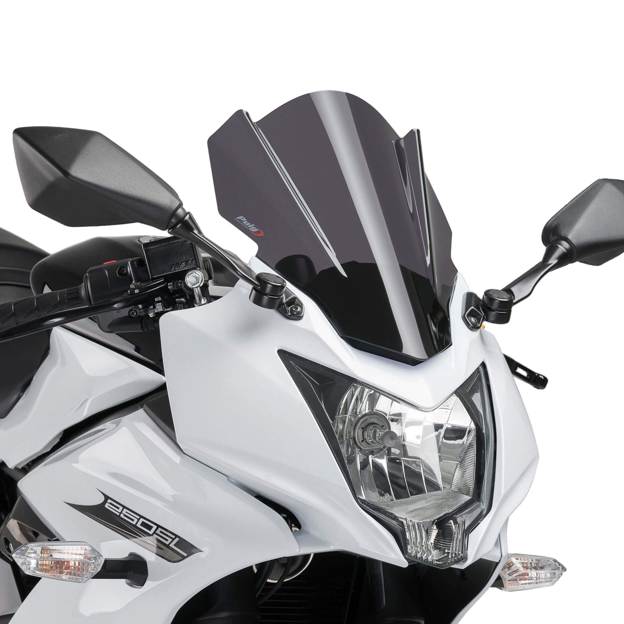 Puig Racing Screen | Dark Smoke | Kawasaki Ninja 250 SL 2015>2016-Screens-Pyramid Motorcycle Accessories