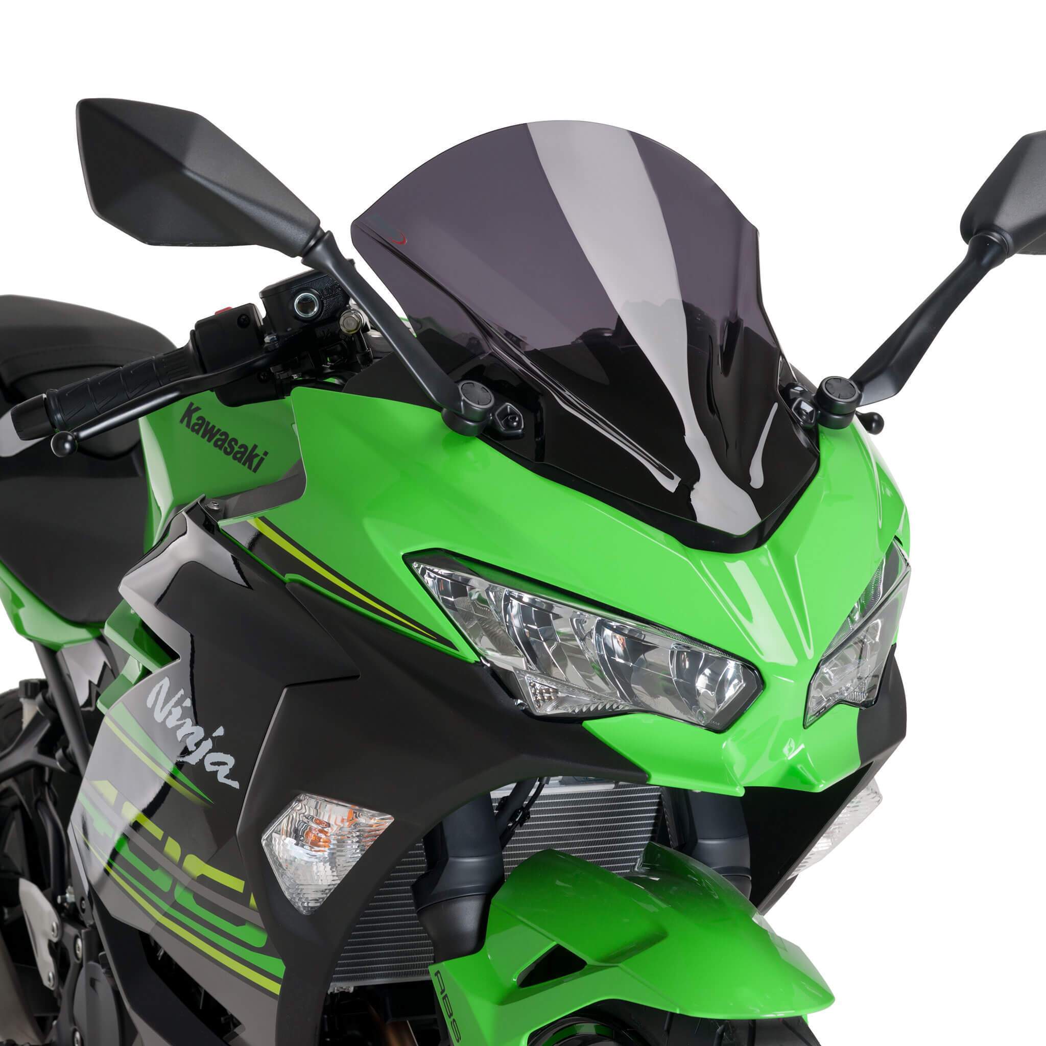 Puig Racing Screen | Dark Smoke | Kawasaki Ninja 400 2018>Current-M9976F-Screens-Pyramid Motorcycle Accessories