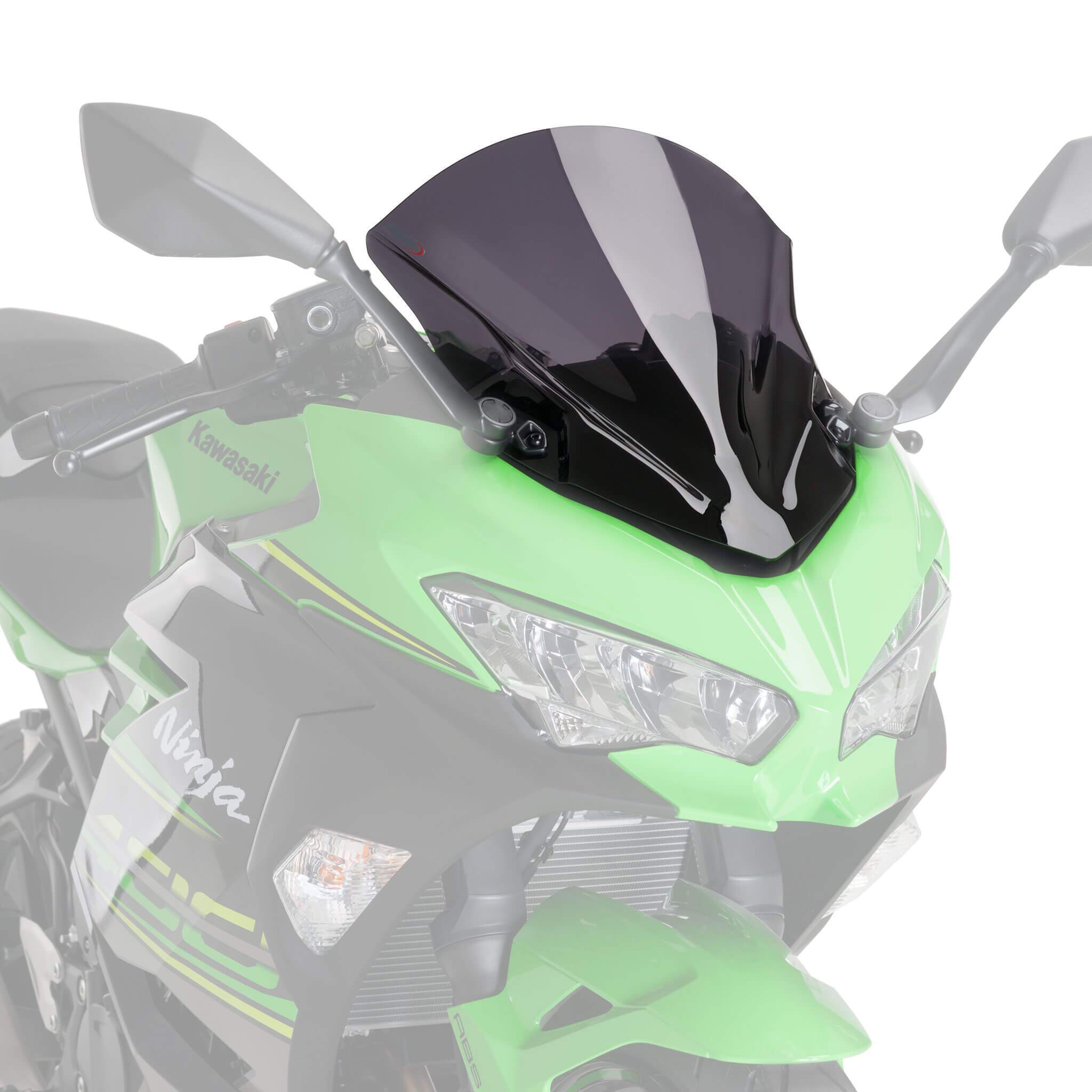 Puig Racing Screen | Dark Smoke | Kawasaki Ninja 400 2018>Current-M9976F-Screens-Pyramid Motorcycle Accessories