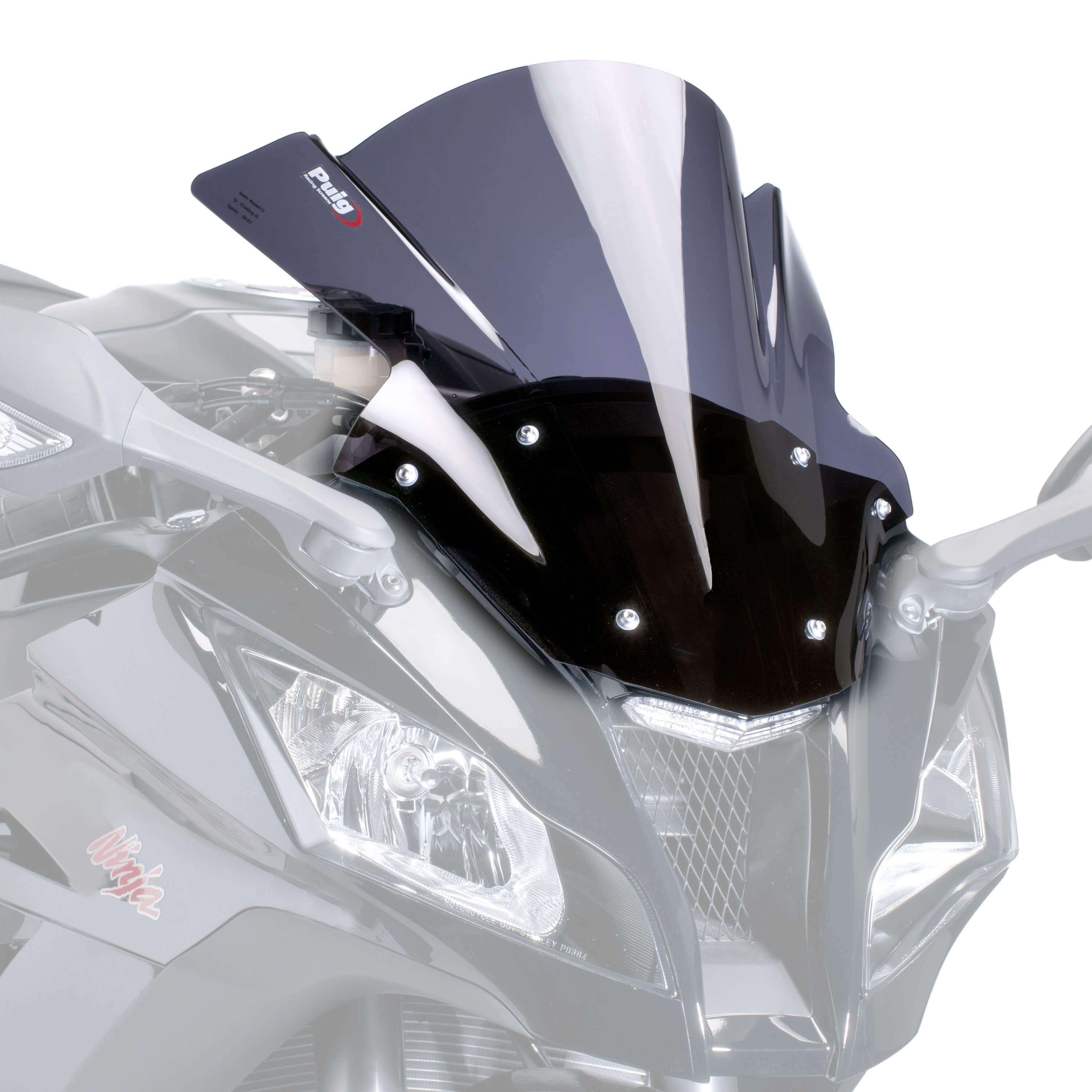 Puig Racing Screen | Dark Smoke | Kawasaki ZX10-R 2011>2015-M5603F-Screens-Pyramid Motorcycle Accessories