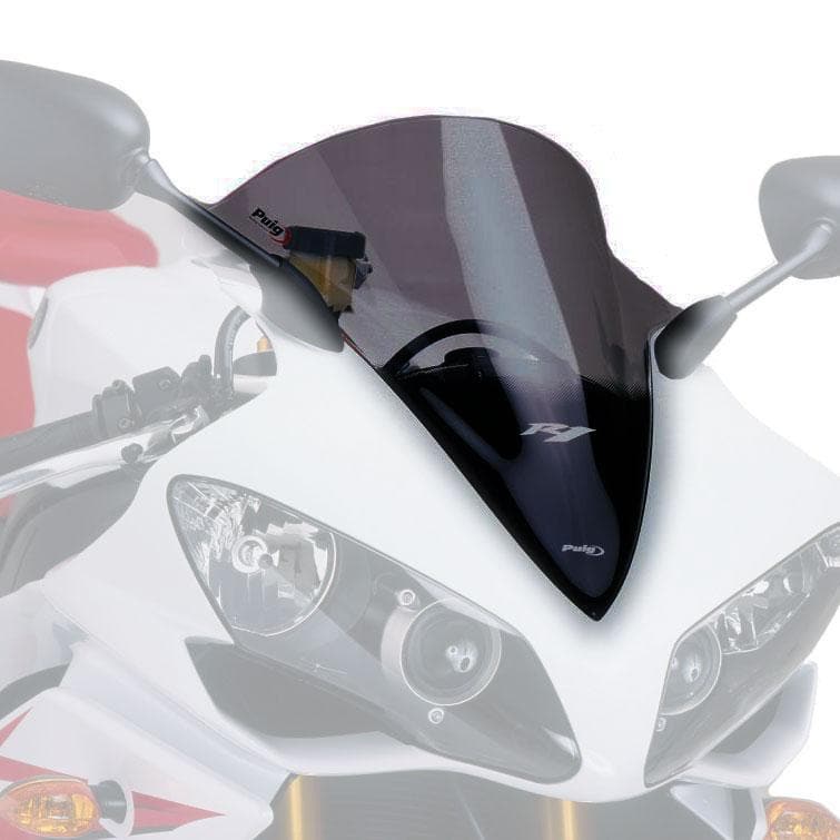 Puig Racing Screen | Dark Smoke | Yamaha YZF-R1 2007>2008-Screens-Pyramid Motorcycle Accessories