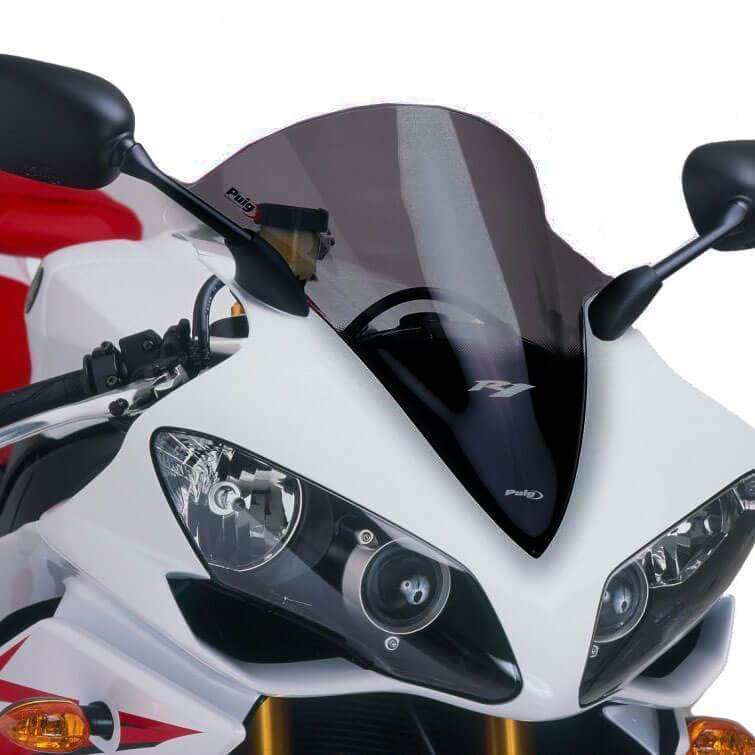 Puig Racing Screen | Dark Smoke | Yamaha YZF-R1 2007>2008-Screens-Pyramid Motorcycle Accessories