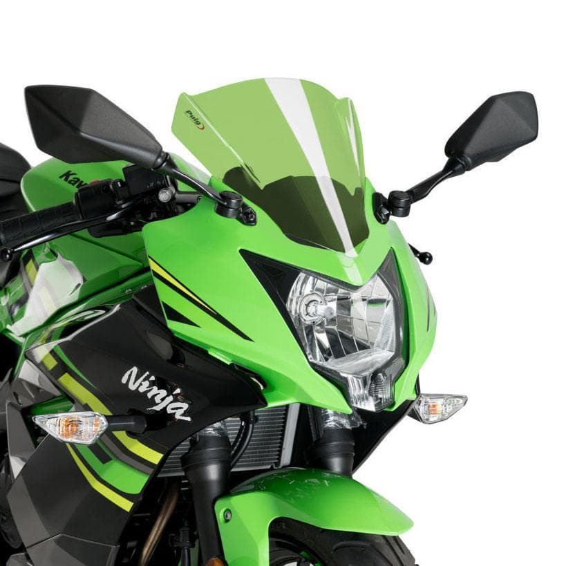 Puig Racing Screen | Green | Kawasaki Ninja 125 2019>Current-M3539V-Screens-Pyramid Motorcycle Accessories