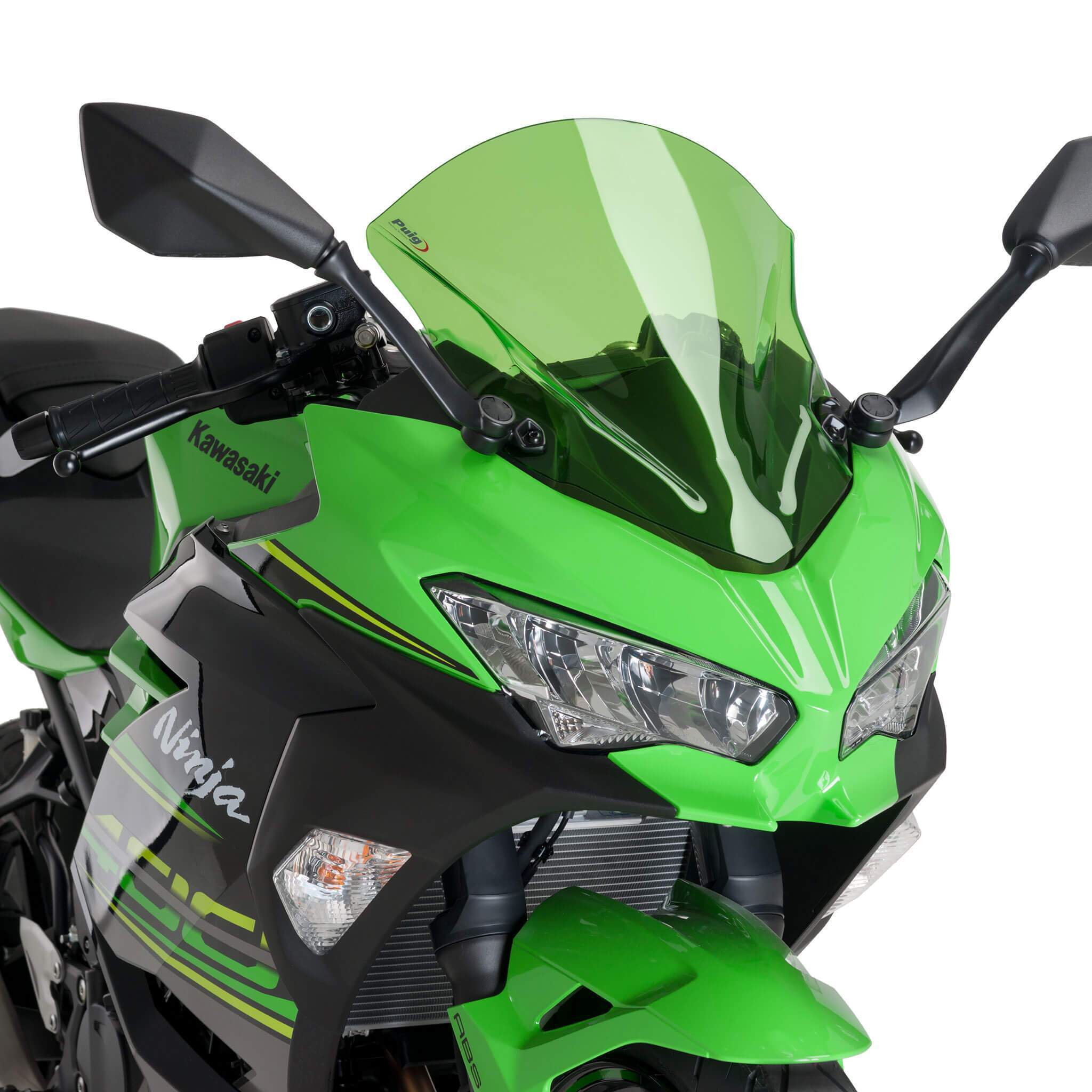 Puig Racing Screen | Green | Kawasaki Ninja 400 2018>Current-M9976V-Screens-Pyramid Motorcycle Accessories