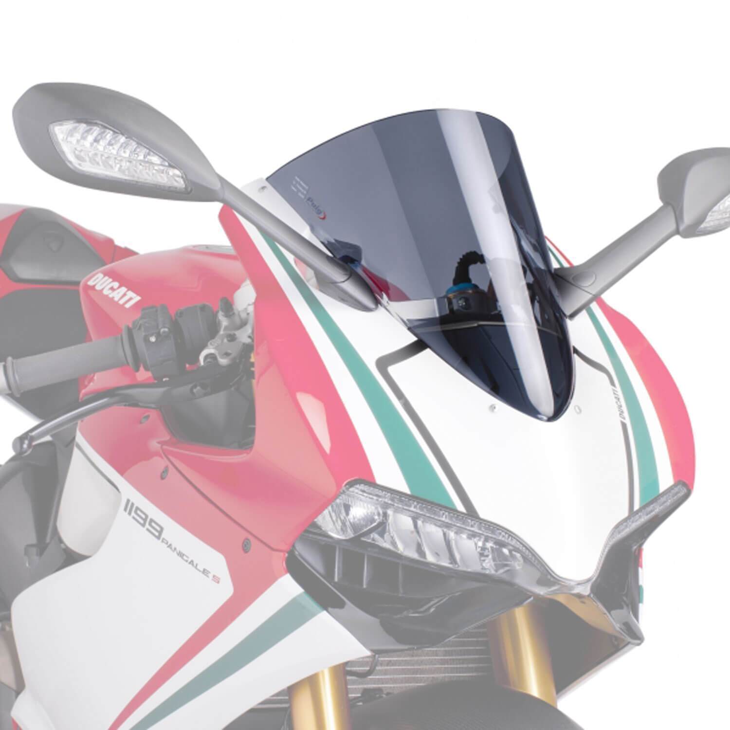 Puig Racing Screen | Light Smoke | Ducati 899 Panigale 2014>2015-M5990H-Screens-Pyramid Motorcycle Accessories