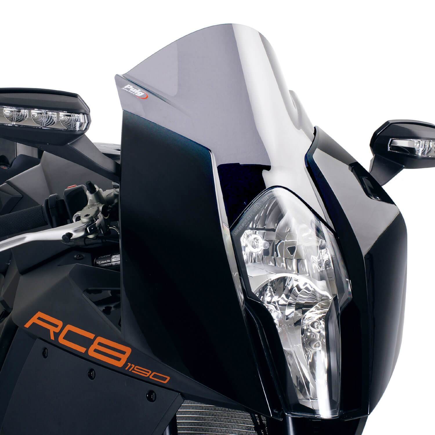 Puig Racing Screen | Light Smoke | KTM 1190 RC8/R 2008>2015-M4944H-Screens-Pyramid Motorcycle Accessories