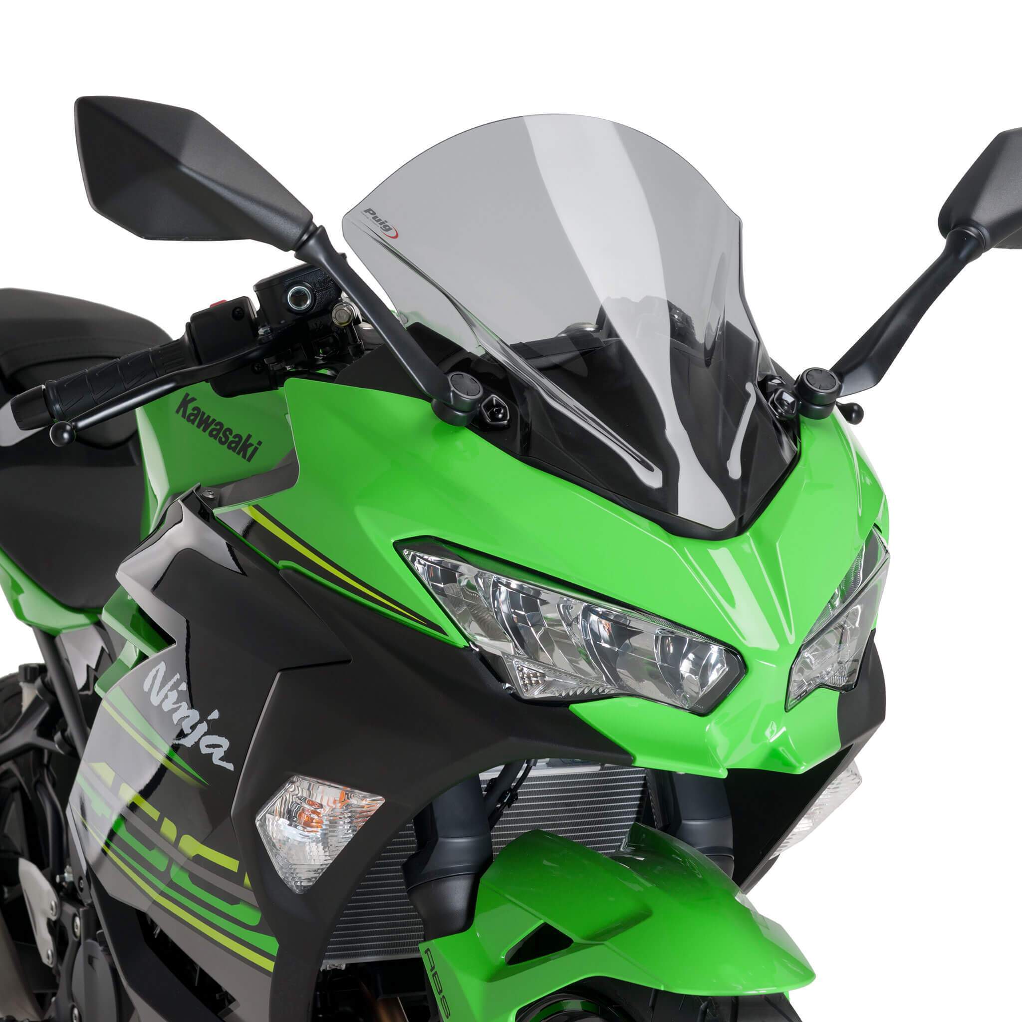 Puig Racing Screen | Light Smoke | Kawasaki Ninja 400 2018>Current-M9976H-Screens-Pyramid Motorcycle Accessories
